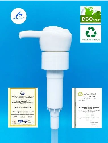 Ekologiczna plastikowa pompa do balsamów z licencjonowanymi plastikowymi mate...